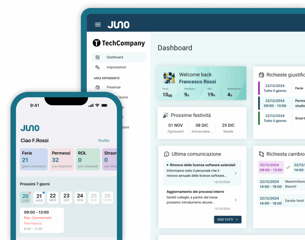 Juno HR Mobile e Desktop